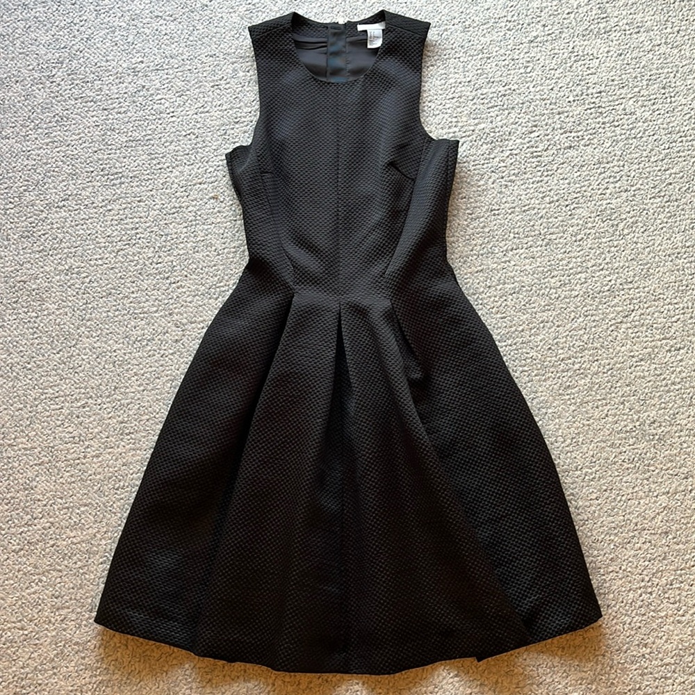 Black fit and flare dress